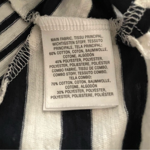 Maeve Anthropologie Women’s Black and White Striped Long Sleeve Shirt Size XS - Picture 6 of 8